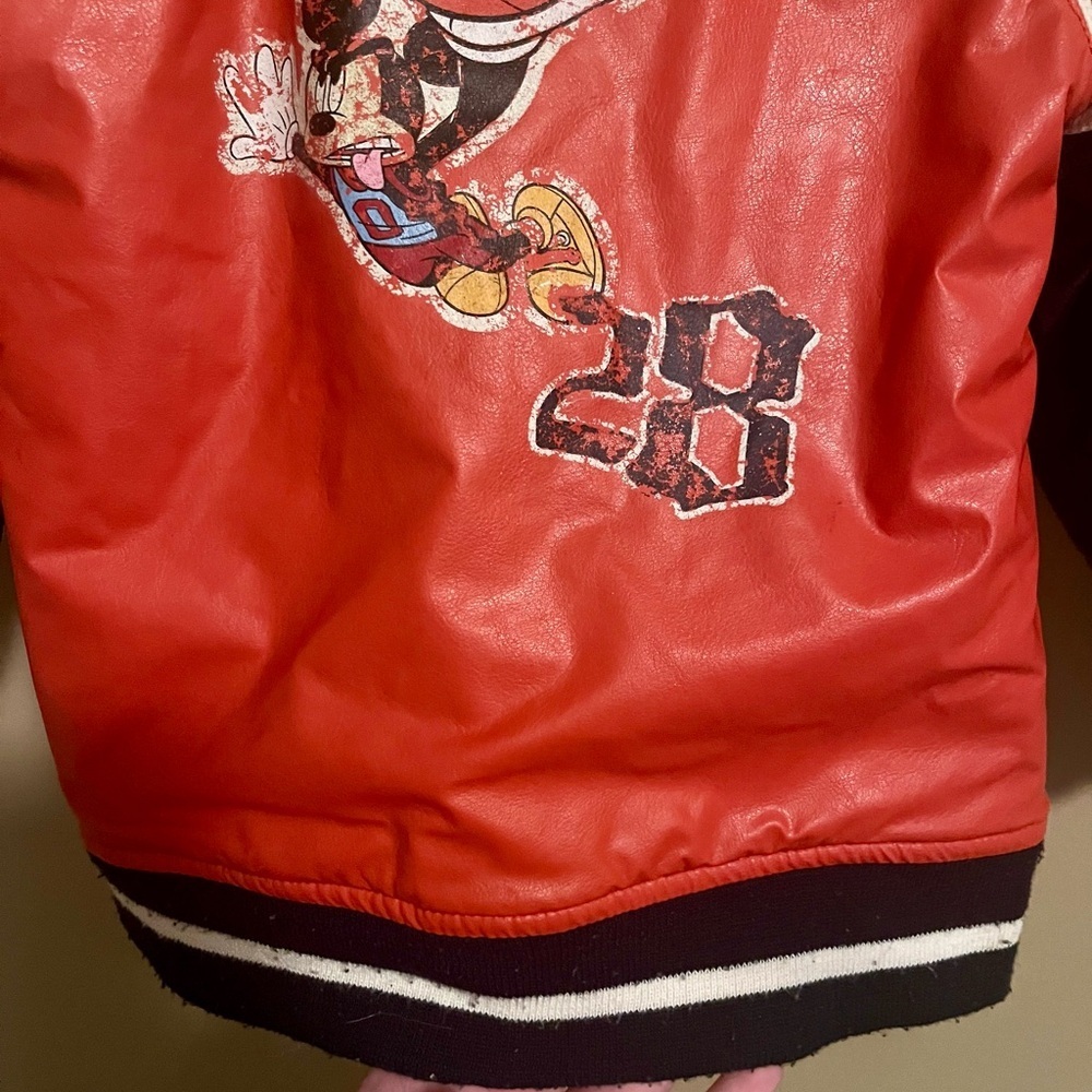 3T Vintage Mickey Mouse Orange and Black Varsity Jacket - Picture 8 of 8